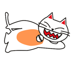 Fuku-chan happy cat sticker #1785730