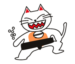 Fuku-chan happy cat sticker #1785733