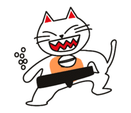 Fuku-chan happy cat sticker #1785733