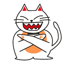 Fuku-chan happy cat sticker #1785735