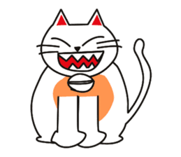 Fuku-chan happy cat sticker #1785740