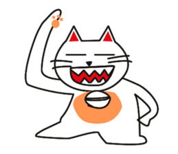 Fuku-chan happy cat sticker #1785741