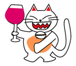 Fuku-chan happy cat sticker #1785749