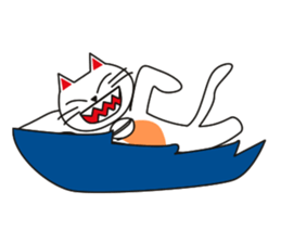Fuku-chan happy cat sticker #1785752