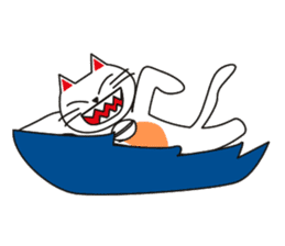 Fuku-chan happy cat sticker #1785752