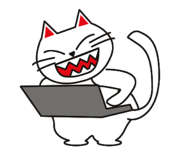 Fuku-chan happy cat sticker #1785755