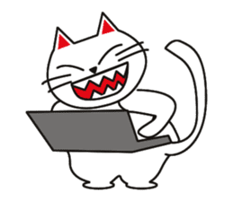 Fuku-chan happy cat sticker #1785755
