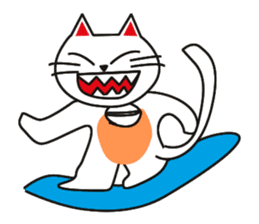 Fuku-chan happy cat sticker #1785756