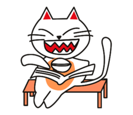 Fuku-chan happy cat sticker #1785760