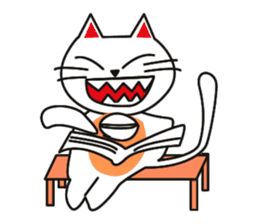 Fuku-chan happy cat sticker #1785760