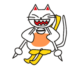 Fuku-chan happy cat sticker #1785761