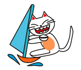 Fuku-chan happy cat sticker #1785762