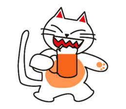 Fuku-chan happy cat sticker #1785763