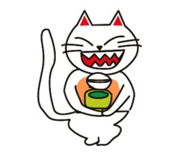 Fuku-chan happy cat sticker #1785764