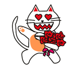 Fuku-chan happy cat sticker #1785765