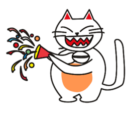Fuku-chan happy cat sticker #1785767