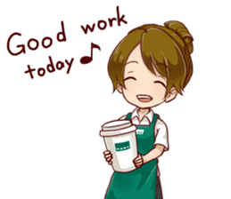 A healing type of cafe clerk[ENG] sticker #1785905