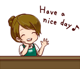 A healing type of cafe clerk[ENG] sticker #1785906