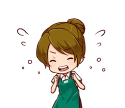 A healing type of cafe clerk[ENG] sticker #1785907