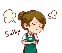 A healing type of cafe clerk[ENG] sticker #1785908