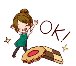 A healing type of cafe clerk[ENG] sticker #1785910