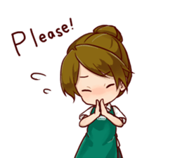 A healing type of cafe clerk[ENG] sticker #1785911