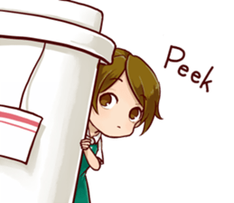 A healing type of cafe clerk[ENG] sticker #1785912