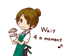 A healing type of cafe clerk[ENG] sticker #1785913