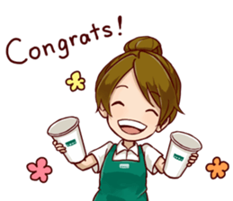 A healing type of cafe clerk[ENG] sticker #1785915