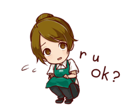 A healing type of cafe clerk[ENG] sticker #1785916