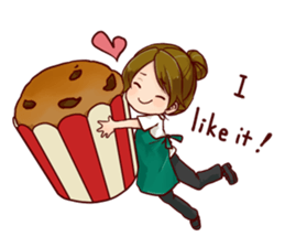 A healing type of cafe clerk[ENG] sticker #1785917