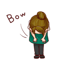 A healing type of cafe clerk[ENG] sticker #1785918