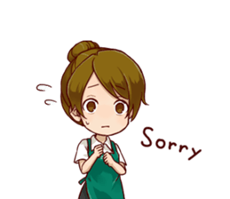 A healing type of cafe clerk[ENG] sticker #1785919