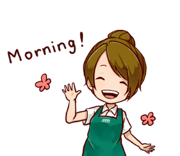 A healing type of cafe clerk[ENG] sticker #1785920