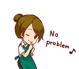 A healing type of cafe clerk[ENG] sticker #1785921