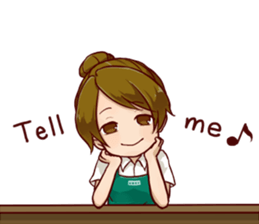 A healing type of cafe clerk[ENG] sticker #1785922