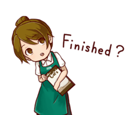 A healing type of cafe clerk[ENG] sticker #1785924