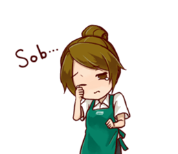 A healing type of cafe clerk[ENG] sticker #1785925