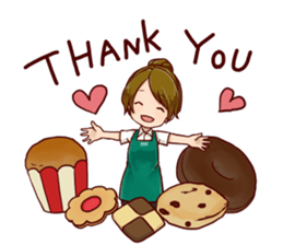 A healing type of cafe clerk[ENG] sticker #1785926