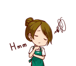 A healing type of cafe clerk[ENG] sticker #1785927