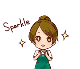 A healing type of cafe clerk[ENG] sticker #1785928