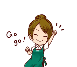 A healing type of cafe clerk[ENG] sticker #1785929