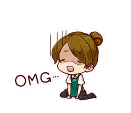 A healing type of cafe clerk[ENG] sticker #1785932