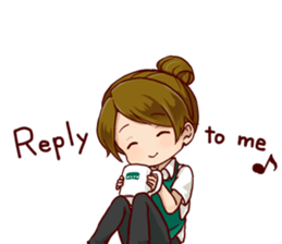A healing type of cafe clerk[ENG] sticker #1785933