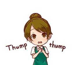 A healing type of cafe clerk[ENG] sticker #1785934