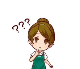 A healing type of cafe clerk[ENG] sticker #1785936