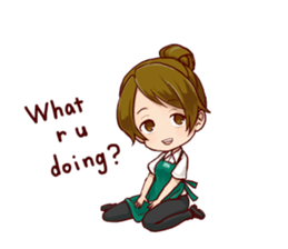A healing type of cafe clerk[ENG] sticker #1785937