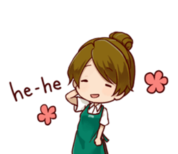 A healing type of cafe clerk[ENG] sticker #1785940