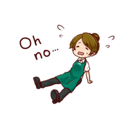 A healing type of cafe clerk[ENG] sticker #1785941