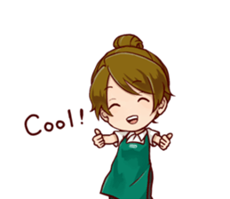 A healing type of cafe clerk[ENG] sticker #1785943